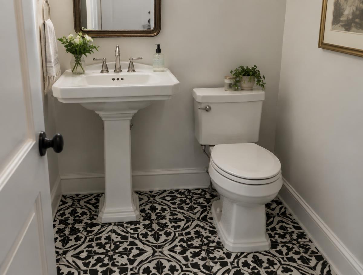 Illustrative bathroom remodeling example