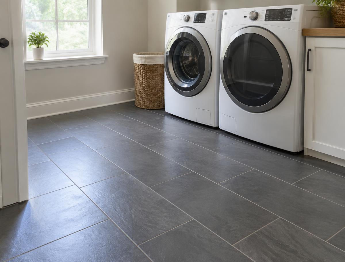 Illustrative tiled floor and grout example